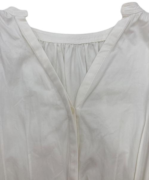 CASA FLINE（カーサフライン）CASA FLINE (カーサフライン) ブラウジングノースリーブシャツワンピース ホワイト サイズ:FREEの古着・服飾アイテム
