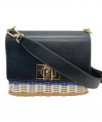 FURLAフルラ）の古着「1927 ミニクロスボディーバッグ」｜ブラック×ベージュ