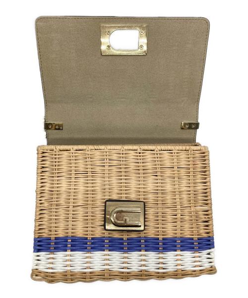 FURLA（フルラ）FURLA (フルラ) 1927 ミニクロスボディーバッグ ブラック×ベージュの古着・服飾アイテム