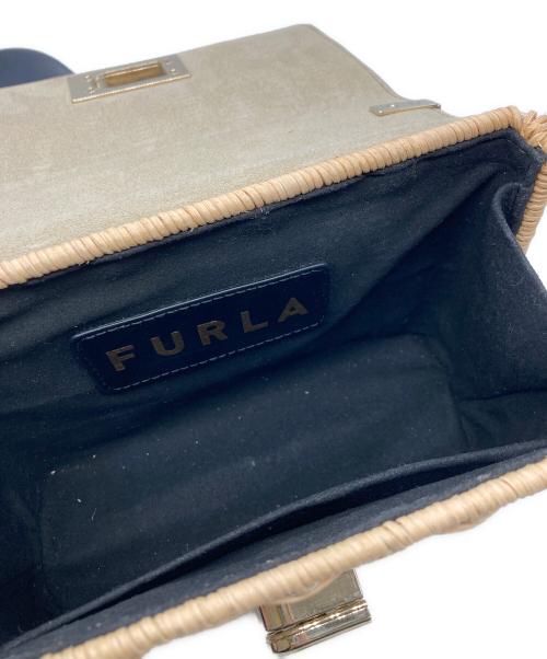 FURLA（フルラ）FURLA (フルラ) 1927 ミニクロスボディーバッグ ブラック×ベージュの古着・服飾アイテム