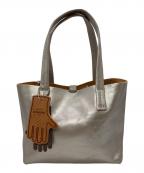 ANNAKアナック）の古着「アマンダオイルレザー ランチトートバッグ」｜シルバー