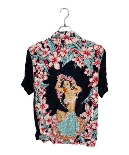 Sun Surf（サンサーフ）Sun Surf (サンサーフ) フラガールアロハシャツ ブラック サイズ:Ｍの古着・服飾アイテム