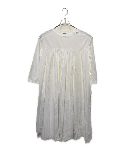 plantation（プランテーション）plantation (プランテーション) リネン混ワンピース ホワイト サイズ:Ｍの古着・服飾アイテム