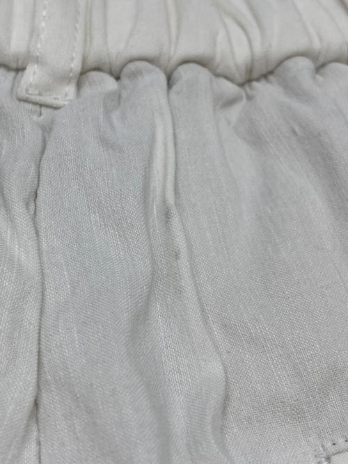 23区（ニジュウサンク）23区 (ニジュウサンク) リネンレーヨンストレッチ ワイドパンツ ホワイト サイズ:38の古着・服飾アイテム