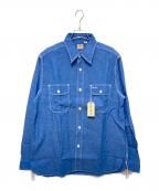 SUGAR CANEシュガーケーン）の古着「VAT DYE CHAMBRAY WORK SHIRT」｜ブルー