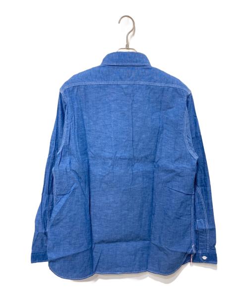 SUGAR CANE（シュガーケーン）SUGAR CANE (シュガーケーン) VAT DYE CHAMBRAY WORK SHIRT ブルー サイズ:L 未使用品の古着・服飾アイテム