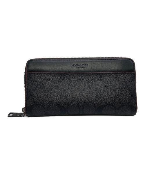 COACH（コーチ）COACH (コーチ) ラウンドジップウォレット ブラックの古着・服飾アイテム