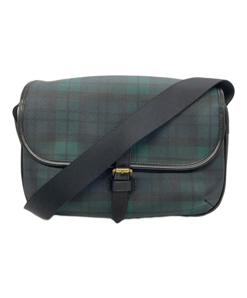 TAKEO KIKUCHI（タケオキクチ）TAKEO KIKUCHI (タケオキクチ) ブラックウォッチショルダーバッグ ネイビー×グリーンの古着・服飾アイテム