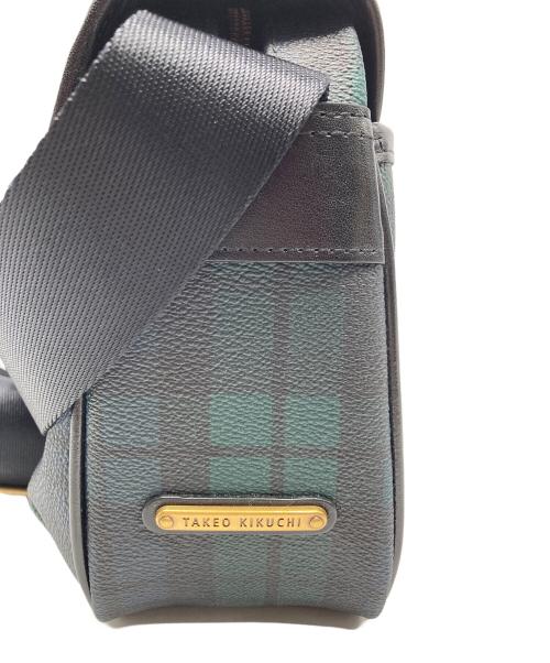 TAKEO KIKUCHI（タケオキクチ）TAKEO KIKUCHI (タケオキクチ) ブラックウォッチショルダーバッグ ネイビー×グリーンの古着・服飾アイテム
