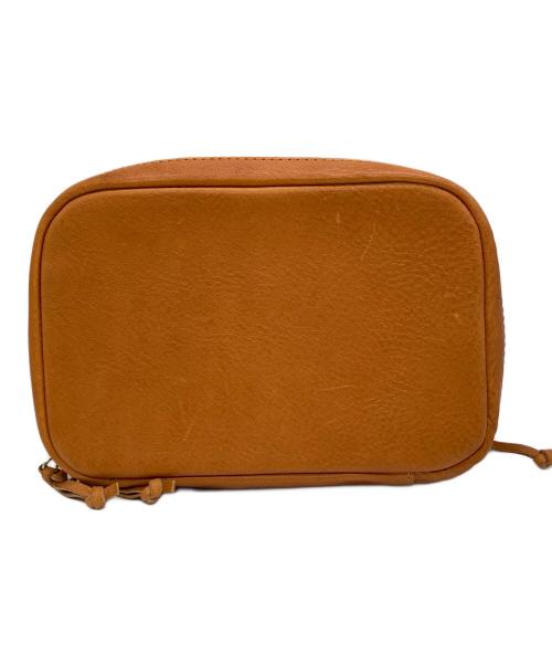 SLOW and HANDS（スロウアンドハンズ）SLOW and HANDS (スロウアンドハンズ) レザーポーチ ブラウンの古着・服飾アイテム