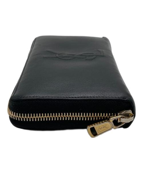 Yves Saint Laurent（イヴサンローラン）Yves Saint Laurent (イヴサンローラン) ラウンドジップウォレット ブラックの古着・服飾アイテム