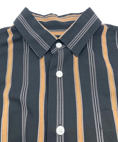 MAISON SPECIAL（メゾンスペシャル）MAISON SPECIAL (メゾンスペシャル) ストライプスクエアシャツ ブラック サイズ:44の古着・服飾アイテム
