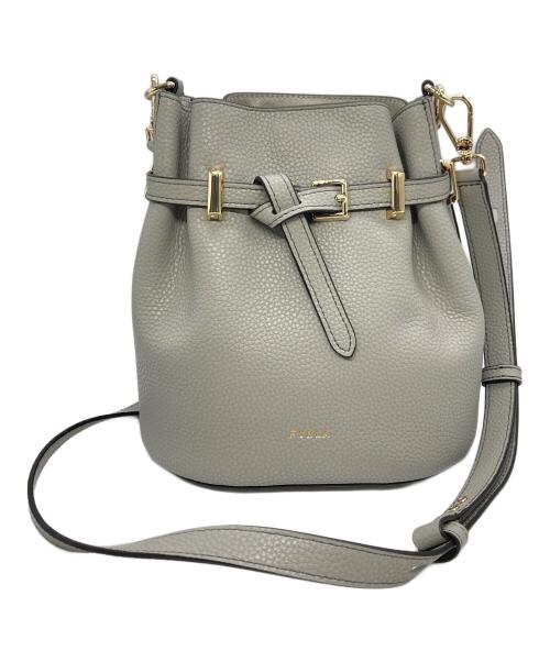 FURLA（フルラ）FURLA (フルラ) AURA MINI DRAWSTRING ショルダーバッグ グレー サイズ:なしの古着・服飾アイテム
