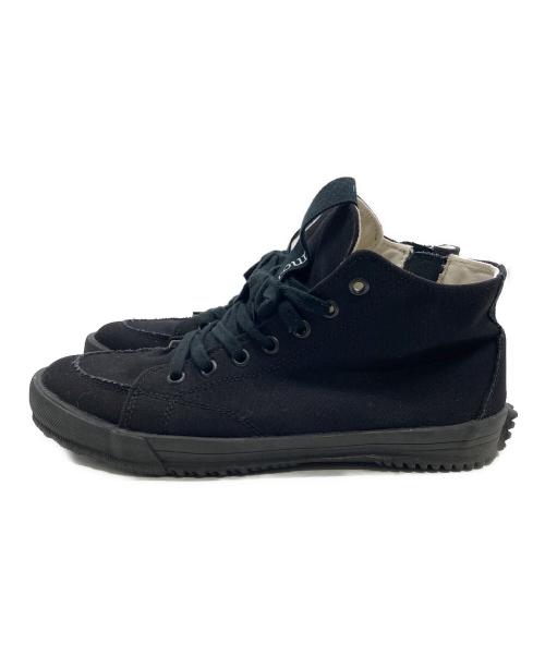 GROUND Y（グラウンドワイ）GROUND Y (グラウンドワイ) COTTON CANVAS MIDDLE RISE SNEAKERS ブラック サイズ:SS（実寸をご確認ください）の古着・服飾アイテム