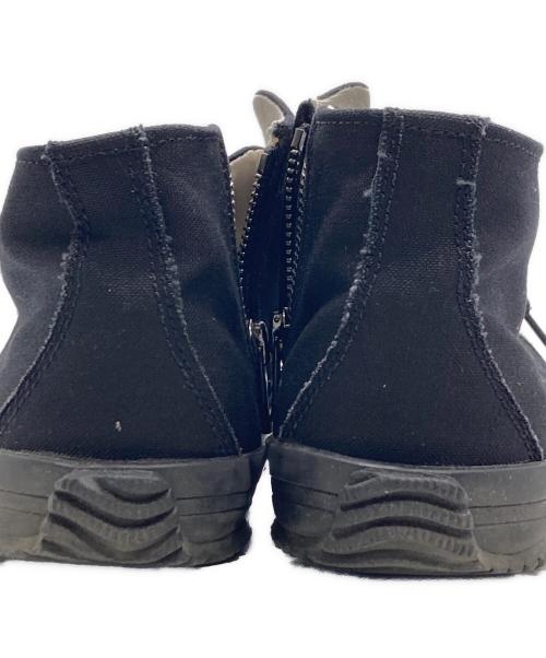 GROUND Y（グラウンドワイ）GROUND Y (グラウンドワイ) COTTON CANVAS MIDDLE RISE SNEAKERS ブラック サイズ:SS（実寸をご確認ください）の古着・服飾アイテム