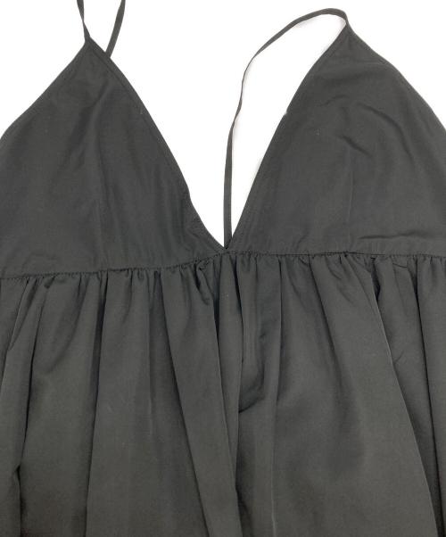 SLOBE IENA（スローブ イエナ）SLOBE IENA (スローブ イエナ) タフタギャザーキャミワンピース ブラック サイズ:38の古着・服飾アイテム