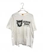 HUMAN MADEヒューマンメイド）の古着「ロゴプリントTシャツ」｜ホワイト