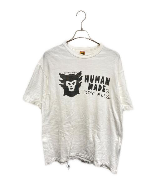 HUMAN MADE（ヒューマンメイド）HUMAN MADE (ヒューマンメイド) ロゴプリントTシャツ ホワイト サイズ:XLの古着・服飾アイテム