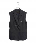 TOMORROW LANDトゥモローランド）の古着「プリペラストレッチ ダブルブレストジレ」｜グレー