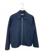 KITHキス）の古着「ダブル ウィーブ フル ジップ コーチ ジャケット」｜ネイビー