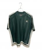 KITHキス）の古着「Leon Short Sleeve Lace Combo Jersey」｜グリーン