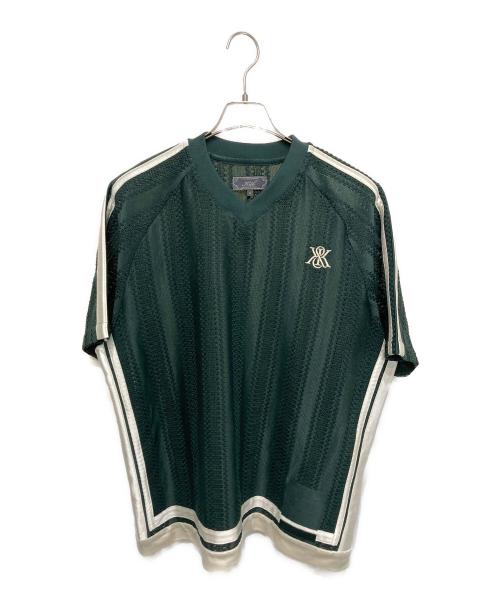KITH（キス）KITH (キス) Leon Short Sleeve Lace Combo Jersey グリーン サイズ:Ｍの古着・服飾アイテム