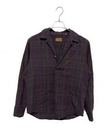 COLONYCLOTHING×Tatsuya Nakamura（コロニークロージング）の古着「10th Anniversary / プールサイドシャツ」｜パープル×オリーブ