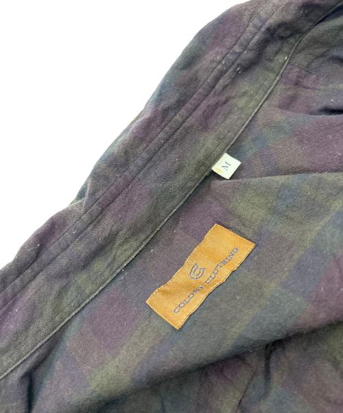 COLONYCLOTHING（コロニークロージング）COLONYCLOTHING (コロニークロージング) Tatsuya Nakamura 10th Anniversary / プールサイドシャツ パープル×オリーブ サイズ:Ｍの古着・服飾アイテム