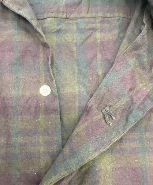 COLONYCLOTHING（コロニークロージング）COLONYCLOTHING (コロニークロージング) Tatsuya Nakamura 10th Anniversary / プールサイドシャツ パープル×オリーブ サイズ:Ｍの古着・服飾アイテム