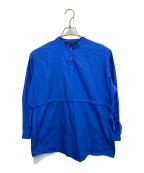 mizuiro-indミズイロインド）の古着「スタンドカラーダブルリボンシャツチュニック」｜ブルー