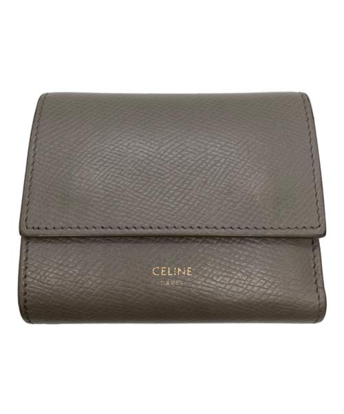 CELINE（セリーヌ）CELINE (セリーヌ) スモールトリフォールドウォレット ベージュの古着・服飾アイテム