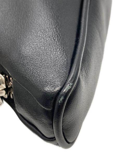 PRADA（プラダ）PRADA (プラダ) Leather Prada Triangle pouch ブラックの古着・服飾アイテム