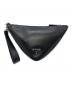 PRADA（プラダ）の古着「Leather Prada Triangle pouch」｜ブラック