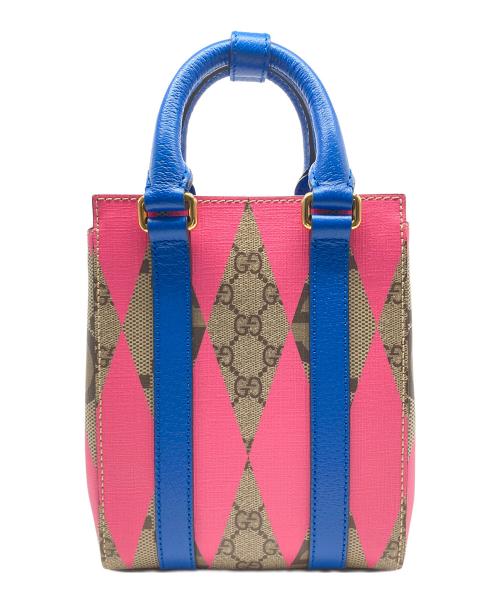 GUCCI（グッチ）GUCCI (グッチ) 2WAYハンドバッグ ピンクベージュの古着・服飾アイテム