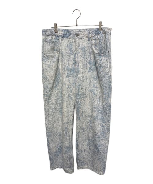 ZARA（ザラ）ZARA (ザラ) 擦り切れたディテール入りバギーフィットジーンズ ブルー サイズ:44の古着・服飾アイテム