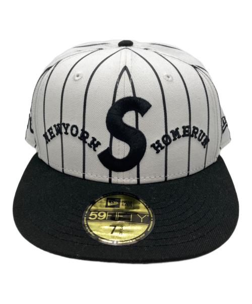 SUPREME（シュプリーム）SUPREME (シュプリーム) New Era (ニューエラ) Homerun S LOGO ホワイト×ブラック サイズ:58.7㎝　7 3/8の古着・服飾アイテム