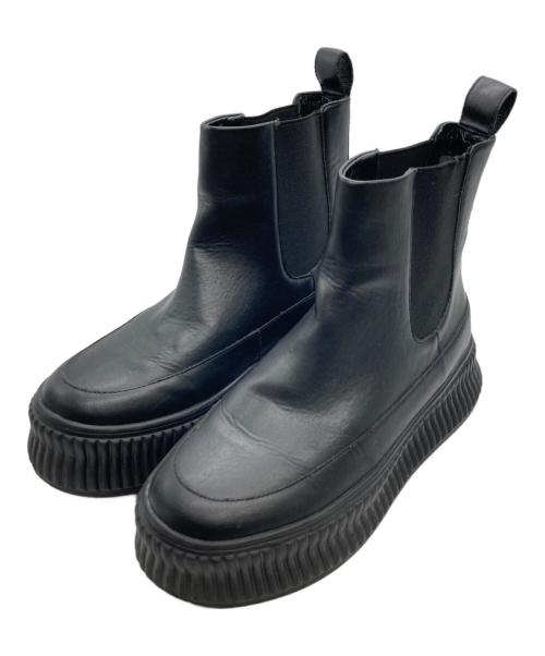 GEMMA LINN（ジェマ リン）GEMMA LINN (ジェマ リン) AKIKO KIZU (アキコ) 【レイン対応】サイドゴアブーツ ブラック サイズ:24ｃｍの古着・服飾アイテム