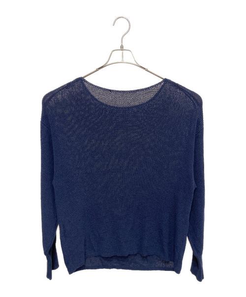 SLOBE IENA（スローブ イエナ）SLOBE IENA (スローブ イエナ) リネン混畦ニット ネイビー サイズ:-の古着・服飾アイテム