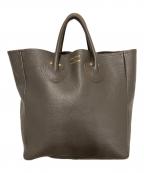 YOUNG & OLSEN The DRYGOODS STOREヤングアンドオルセン ザ ドライグッズストア）の古着「EMBOSSED LEATHER TOTE Ｍ」｜ベージュ
