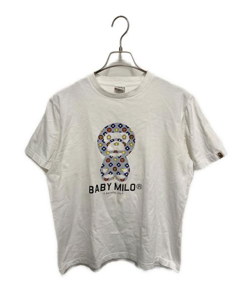A BATHING APE（ア ベイシング エイプ）A BATHING APE (ア ベイシング エイプ) BABY MILO T ホワイト サイズ:Ｍの古着・服飾アイテム