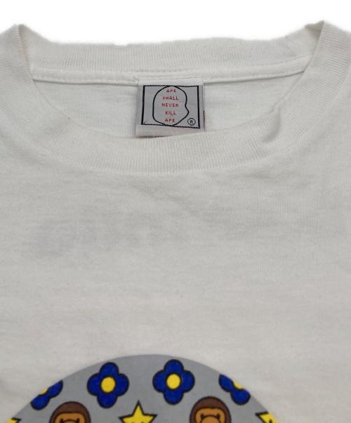 A BATHING APE（ア ベイシング エイプ）A BATHING APE (ア ベイシング エイプ) BABY MILO T ホワイト サイズ:Ｍの古着・服飾アイテム