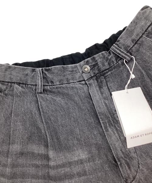 Adam et Rope（アダム エ ロペ）Adam et Rope (アダム エ ロペ) ダメージデニム バギー イージー ショーツ ブラック サイズ:Lの古着・服飾アイテム