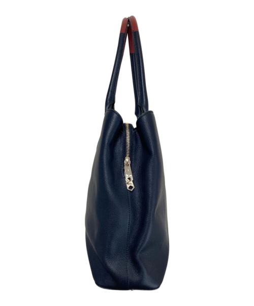 PAUL SMITH（ポールスミス）PAUL SMITH (ポールスミス) ハンドルバイカラーレザートートバッグ ネイビーの古着・服飾アイテム