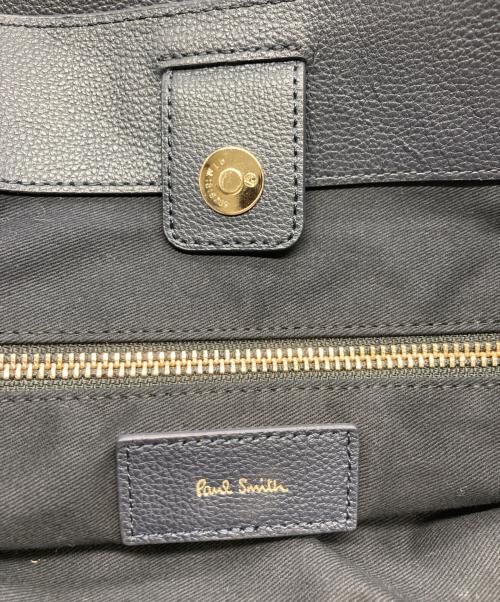 PAUL SMITH（ポールスミス）PAUL SMITH (ポールスミス) ハンドルバイカラーレザートートバッグ ネイビーの古着・服飾アイテム