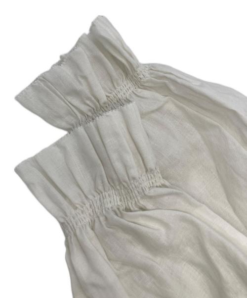 La boutique BonBon（ラブティックボンボン）La boutique BonBon (ラブティックボンボン) シャーリングギャザーブラウス ホワイト サイズ:FREEの古着・服飾アイテム