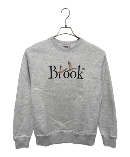 BROOK（ブルック）brook (ブルック) プリントスウェット グレー サイズ:Ｍの古着・服飾アイテム