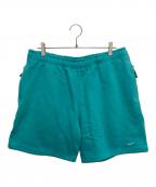 NIKEナイキ）の古着「SOLO SWOOSH FLC SHORT WASHED TEAL」｜グリーン