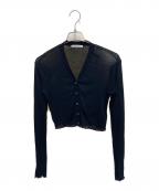 R'IAMリアム）の古着「シアーショートカーディガン」｜ブラック