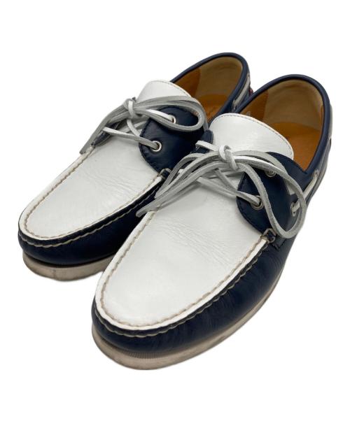 REGAL（リーガル）REGAL (リーガル) デッキシューズ ホワイト×ネイビー サイズ:26の古着・服飾アイテム