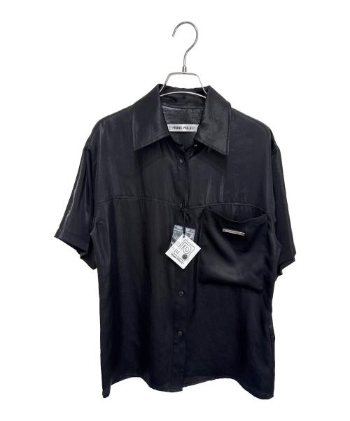 PRANK PROJECT（プランクプロジェクト）PRANK PROJECT (プランクプロジェクト) Half Sleeve Satin Over Shirt ブラック サイズ:FREEの古着・服飾アイテム
